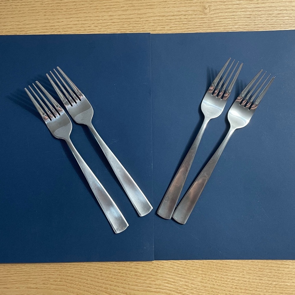 Pfaltzgraff Flatware Satin Danford Pattern Dinner Forks 18/0 Stainless Set of 4